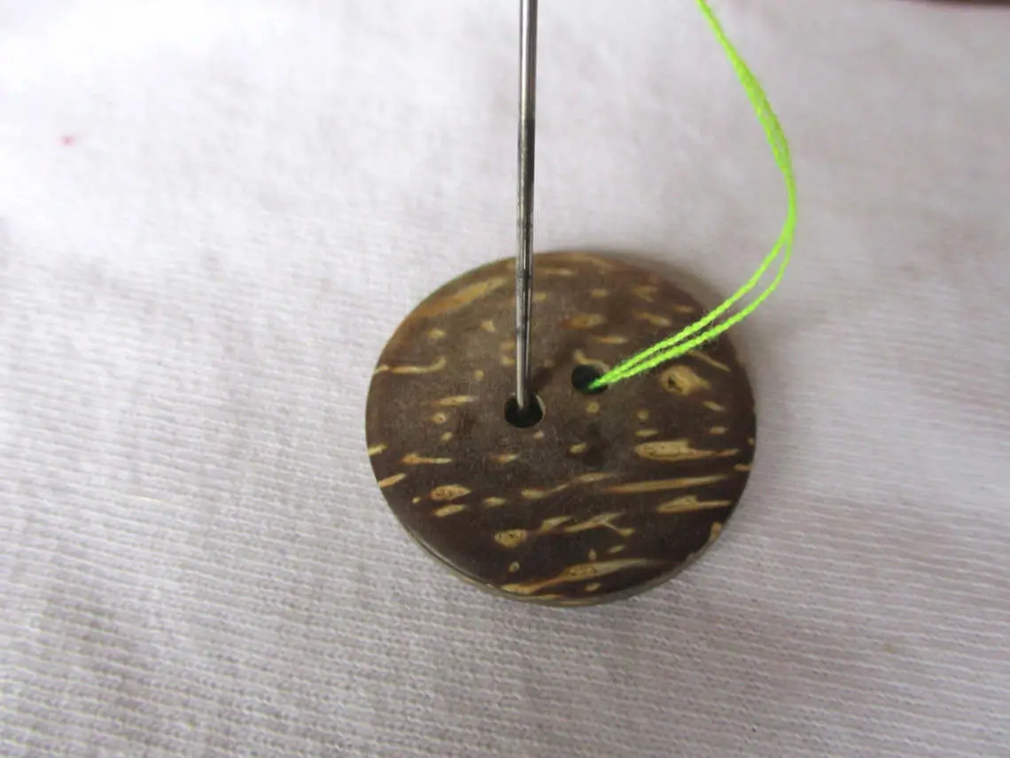 How To Sew On a Button With 2 Holes