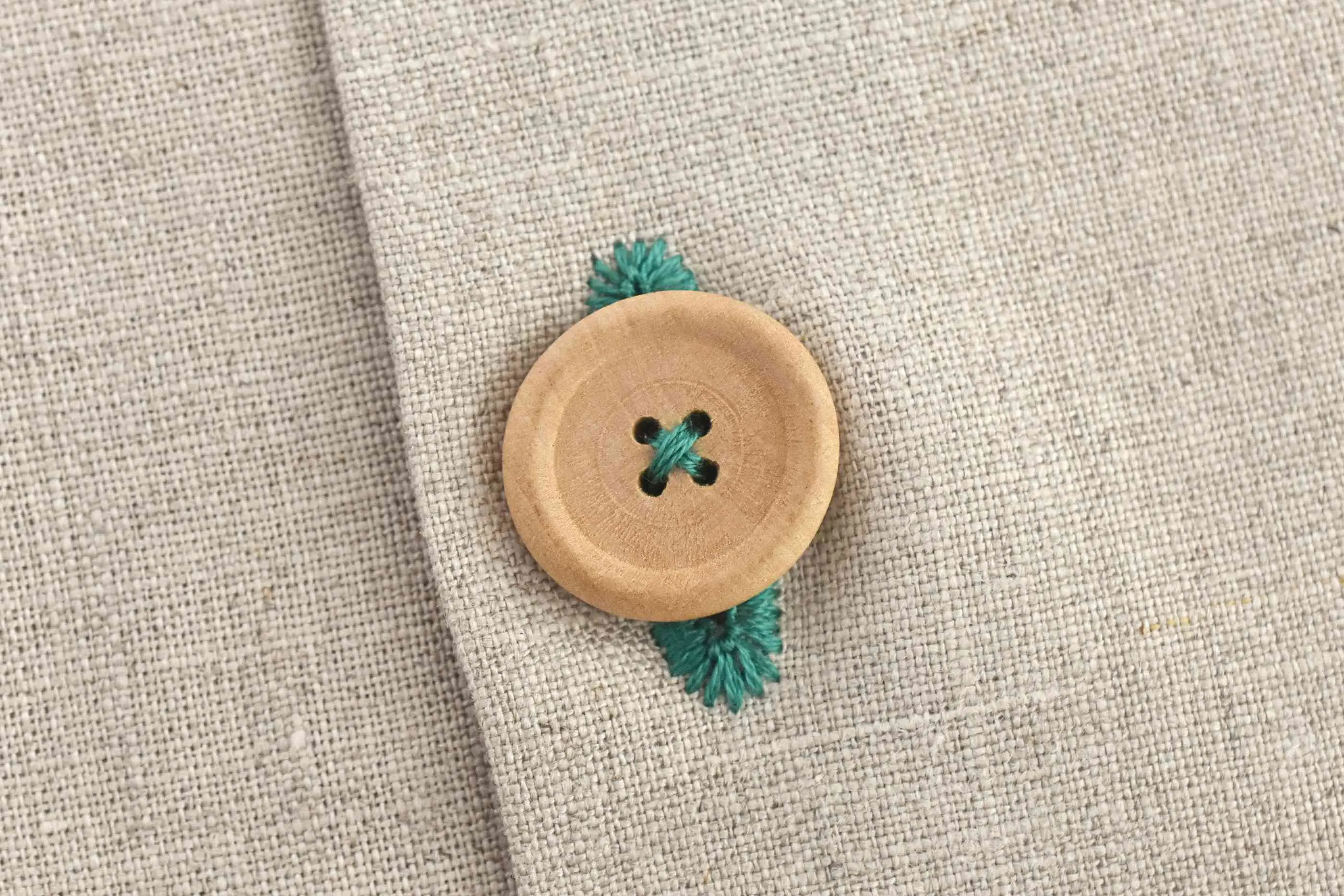 How To Sew On a Button With 2 Holes