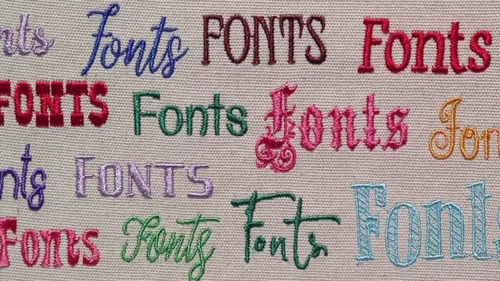 Embroidery fonts plus