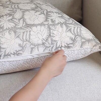 How to sew a throw pillow cover with zipper?